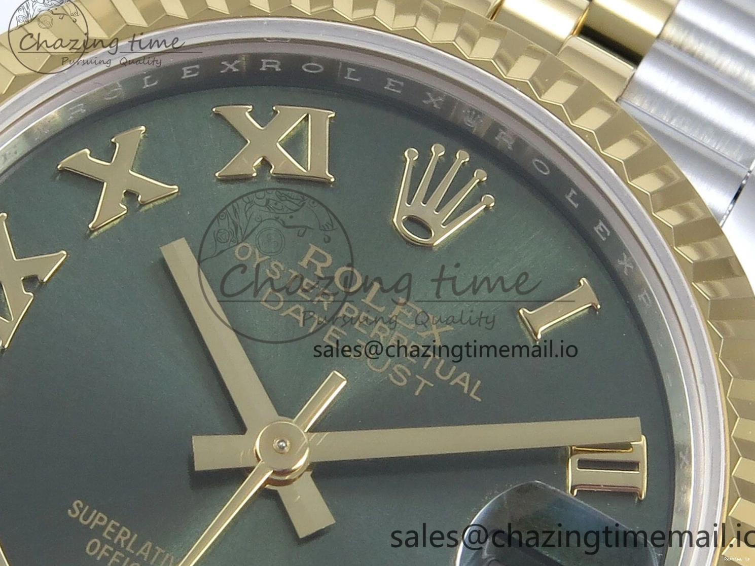 1221 DateJust 31 278273 ARF 1:1 Best Edition 904L Steel Green Roman Diamonds Dial on SS YG Jubilee Bracelet ETA Flexible 572